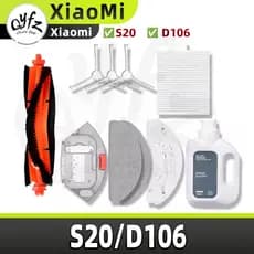 Qyfz adaptar-se a xiaomi xiaomi S20 varrendo robô acessórios Mop D106 filtro malha tubulação escova pano capa consumívei