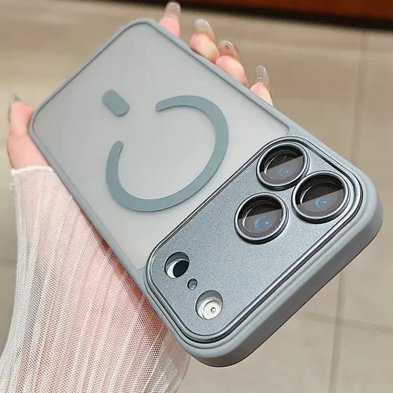 Capa De Telefone Para iPhone 17 Air 16 15 14 13 Pro Max 16 Plus Magnético Luxo Fosco Translúcido À Prova De Choque