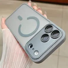Capa De Telefone Para iPhone 17 Air 16 15 14 13 Pro Max 16 Plus Magnético Luxo Fosco Translúcido À Prova De Choque