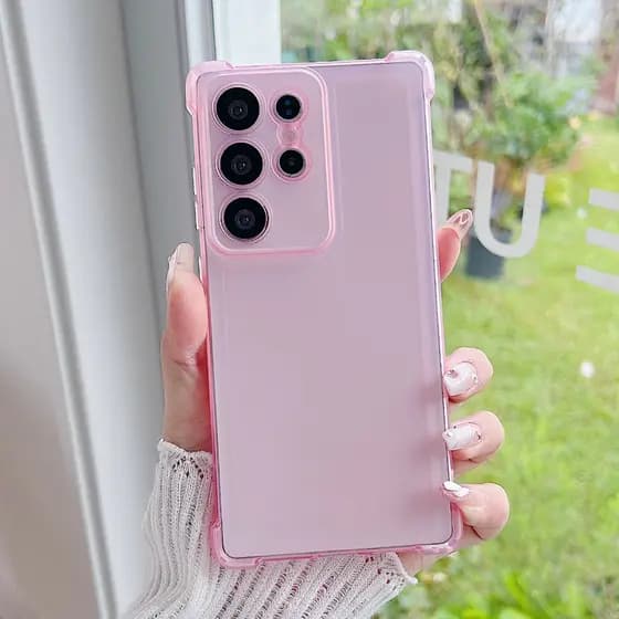 Ultra-Fino Claro Fosco Silicone Caso De Telefone Para Samsung Galaxy S26 S25 S24 S23 S22 FE Plus Cores Doces À Prova De