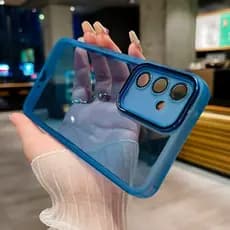 Capa Macia De Luxo Ultrafina Transparente Com Filme De Lente Embutido Anti-Queda E De Telefone Antiderrapante , Adequada