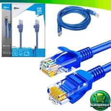 Cabo de Rede Cat6 Internet 5 Metros 1000Mbps Montado Ponta RJ45 Net Lan Pronta Entrega - PROMOÇÃO