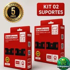 Kit com 2 Suportes Universais para TV Fixo Brasforma – Segurança, Praticidade e Durabilidade