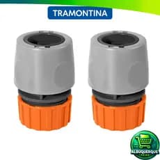 Kit 2 Conector Engate Rápido Em Plástico Para Mangueira 1/2 Tramontina