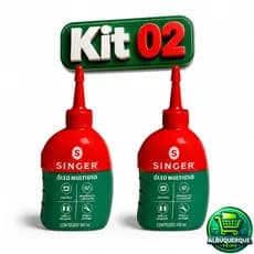 Kit 2 Óleo lubrificante Singer 100ml Original Multiuso P/ Maquinas Costura Bicicletas portas Motores