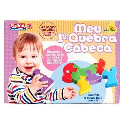 Quebra Cabeça Com 6 Peças Meu Primeiro Quebra Cabeça - Peças GRANDES e COLORIDAS