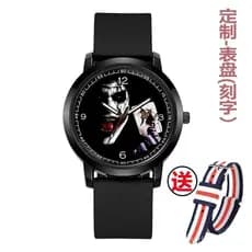 Relógio de quartzo à prova d'água Joker DC Batman Harley Quinn com cristal de vidro, adequado para presentes.