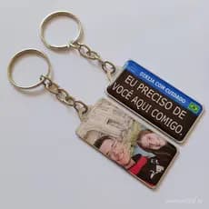 2 Chaveiros Pilote com Cuidado com Foto