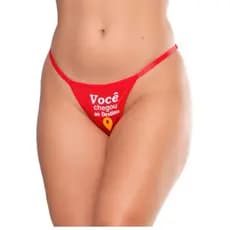 Calcinha com frase estampada
