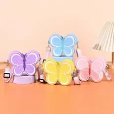 Bolsa De Silicone Infantil Criança Borboleta