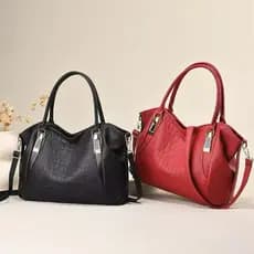 Bolsa De Ombro Crossbody De Mão Grande Multifuncional De Couro Feminino