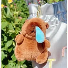 Bonito Elegante Cor Capivaras Chaveiro Charme Adorável Vestir-Se Resistente Pingente De Pelúcia Para