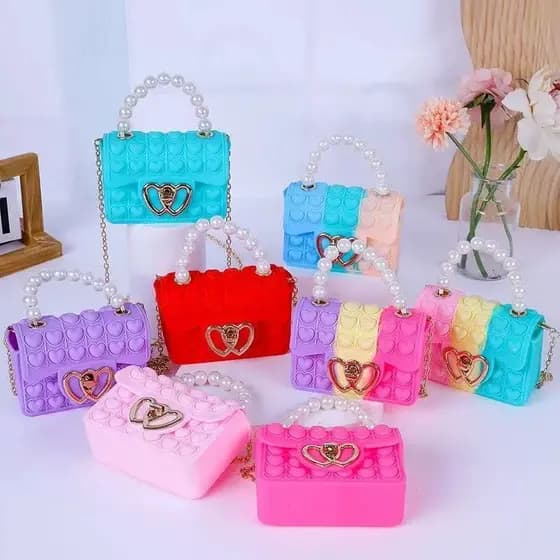 Bolsa Feminina de Decoração infantil Pequeno Tiracolo De Mão Alça Transversal De Corrente