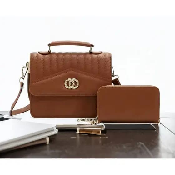Bolsa Com Alça Tranversal e Carteira Feminina Festa Balada Moda Blogueira