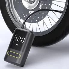 Compressor de Ar Portátil	Bomba de Ar Veicular12V Inflador Elétrico Pneu Carro Moto Bola Bicicleta