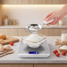 Balança de Cozinha Digital 10kg em Inox Alta Precisão 1g Dieta Fit com Tara LCD Pilhas Inclusas