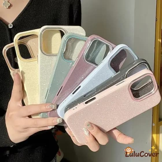 Capa De Cor Sólida Com Glitter Para OPPO A6 GT A6C A6i Plus A6S A6T A6V A6X A6K A6L Reno 15 Pro Max Mini F33 F31 K14X 5G