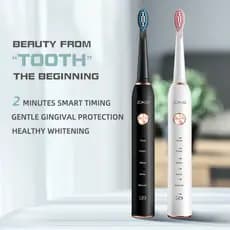 [Tao Hao Huo] Escova de Dentes Elétrica Inteligente Sonic com 5 Modos de Limpeza, Recarregável por USB, vem com um conju