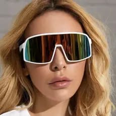 Óculos de sol esportivos polarizados para mulheres, óculos de ciclismo ao ar livre à prova de vento e elegantes, óculos