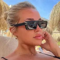 Óculos de sol exclusivos de armação pequena, óculos de sol quadrados da moda feminina, óculos transfronteiriços, atacado