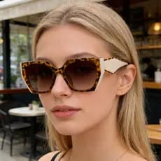 2026 novo estilo moda olho de gato amplo templo óculos de sol feminino High-End ins quadro completo óculos de sol grande