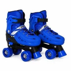 Patins 4 Rodas Quad Tamanho Regulável 29 até 40 Rosa, Azul e Preto + Bolsa!