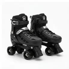 Patins Quad 4 Rodas Tamanho Regulável 29 até 40 Rosa, Azul e Preto + Bolsa Top!