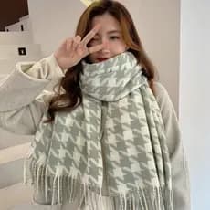 Cachecol Outono Inverno Feminino/Masculino/Unissex, Lenço, Xale, Pashmina, Echarpe Estampa Em Xadrez