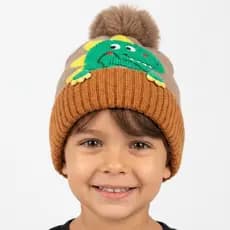 Gorro Infantil Bebê Pompom Inverno Malha Meninos Meninas Chapéu Quente para 3-8 Anos Baby