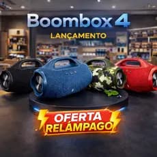 Lançamento Boombox 4 GIGANTE 35CM ou 25cm ALTA POTÊNCIA, bluetooth 14H de Som , pen-drive , SD , Entrada Tipo-c
