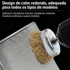 Remove ferrugem e tinta de uma só vez! Escova de arame de 2 polegadas, escova redonda de aço.