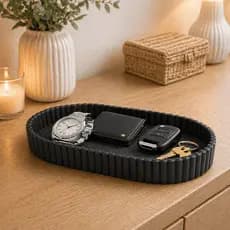 Bandeja Decorativa Organizador de Mesa Porta Joias, Porta Chave, Porta Treco Home
