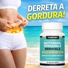 Quitosana + Spirulina + Berinjela Natural | Controle de Pe'so | Purefort