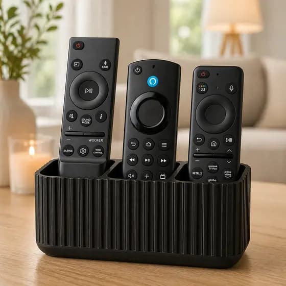 Porta Controle Remoto Decorativo Cobre para Sala | Organizador de Mesa | Porta Objetos Casa