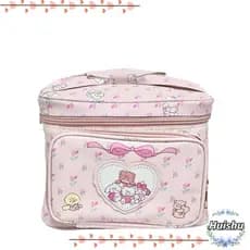 Bolsa De Higiene Pessoal HUISHU , Maquiagem De Grande Capacidade Em PU Armazenamento Portátil Com Estampa De Desenho Ani