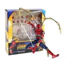 14cm Os Vingadores Homem-Aranha Peter Parker Ferro MAF 081 Movimentação Conjunta Figuras De Ação PVC Modelo Coleção Deco
