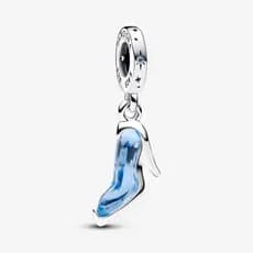 Chinelo De Vidro Da Disney Cinderela Pendurado Pingente Azul