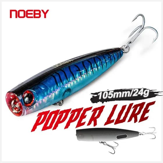 Noeby 105 Milímetros 24g Popper Iscas De Pesca Topwater Swimbait Isca Artificial Duro Isca De Pesca Atacar Nbl9140