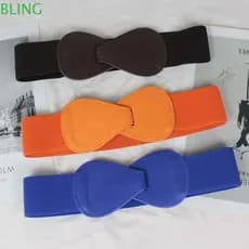 BLING Cintos Elásticos Roupas Decoração Feminina Casual Bowknot Cintura