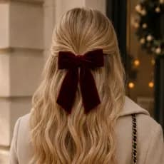 Laço de Cabelo Veludo Elegante Casual e Festa - Com Presilha