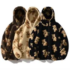 Moletom de Lã Peludo de Inverno para Mulheres com Bolso com Zíper HIEN