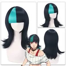 Peruca de Cosplay Anime Jujutsu Kaisen Kirara Hoshi 45cm, Cabelo Sintético Resistente ao Calor 7X1M