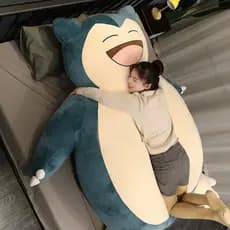 Brinquedos de Pelúcia Pokémon Snorlax Gigante de 200cm, Pelúcia de Snorlax em Couro Macio SEM Enchimento, Presentes de A