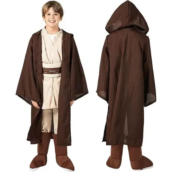 Fantasia De Cavaliers Para Meninos , Crianças , Halloween , Star Wars , Clássico , Infantil , Com Capuz , Robe Je