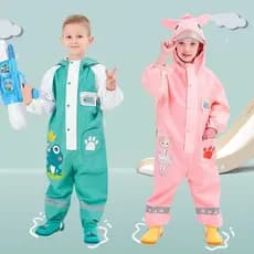 Capa de chuva infantil, macacão para menino, menina, criança, estudante, jardim de infância, bebê, impermeável de corpo