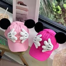 Boné infantil com pico novo desenho animado Mickey Cute Ears Design Spoof Boné de beisebol
