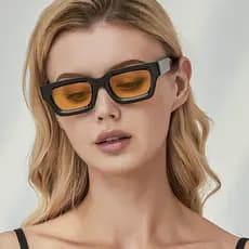 Europeu americano na moda Kentou mesmo estilo pequeno quadrado óculos de sol masculino feminino moda Hip Hop disco Anti-