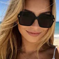 Europeu americano feminino óculos de sol moda óculos de sol feminino Anti-ultravioleta