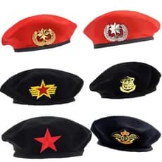 Novo Chapéu De Dança De Marinheiro Outono E Inverno Palco Desempenho De Quadrada Boina De Segurança Do Tambor Exército