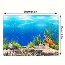 Papel De Fundo Do Tanque De Peixes Dupla Face Aquário Decorativo Pintura Imagem Paisagismo Parede